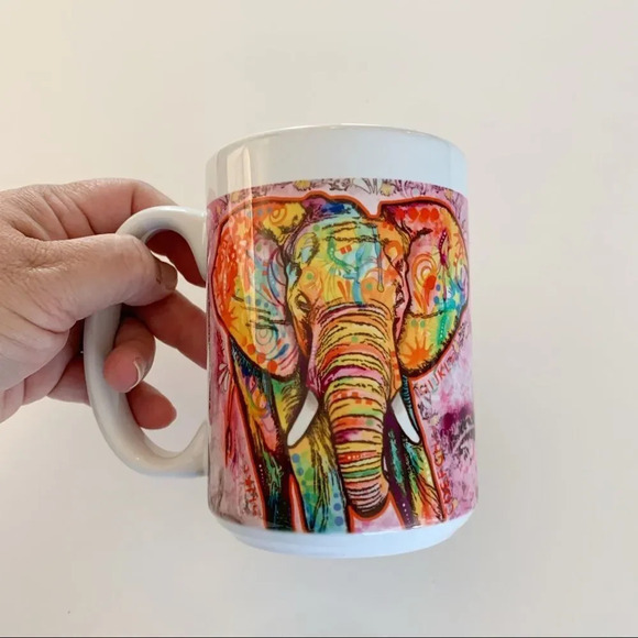 Dean Russo Boho Elephant Mug Art Coffee‎ Tea Cup - Picture 2 of 10